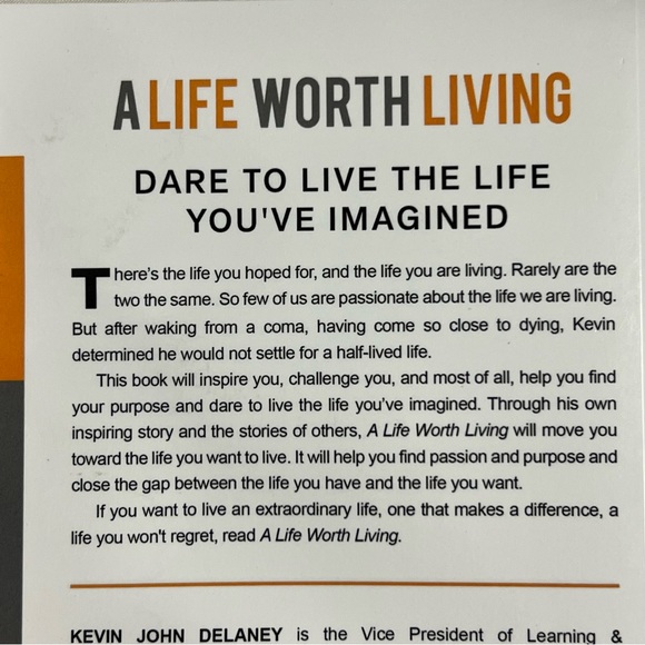 Kevin John Delaney *A Life Worth Living* SelfHelp Finding Purpose• BUY 2 GET 1 - Picture 5 of 10